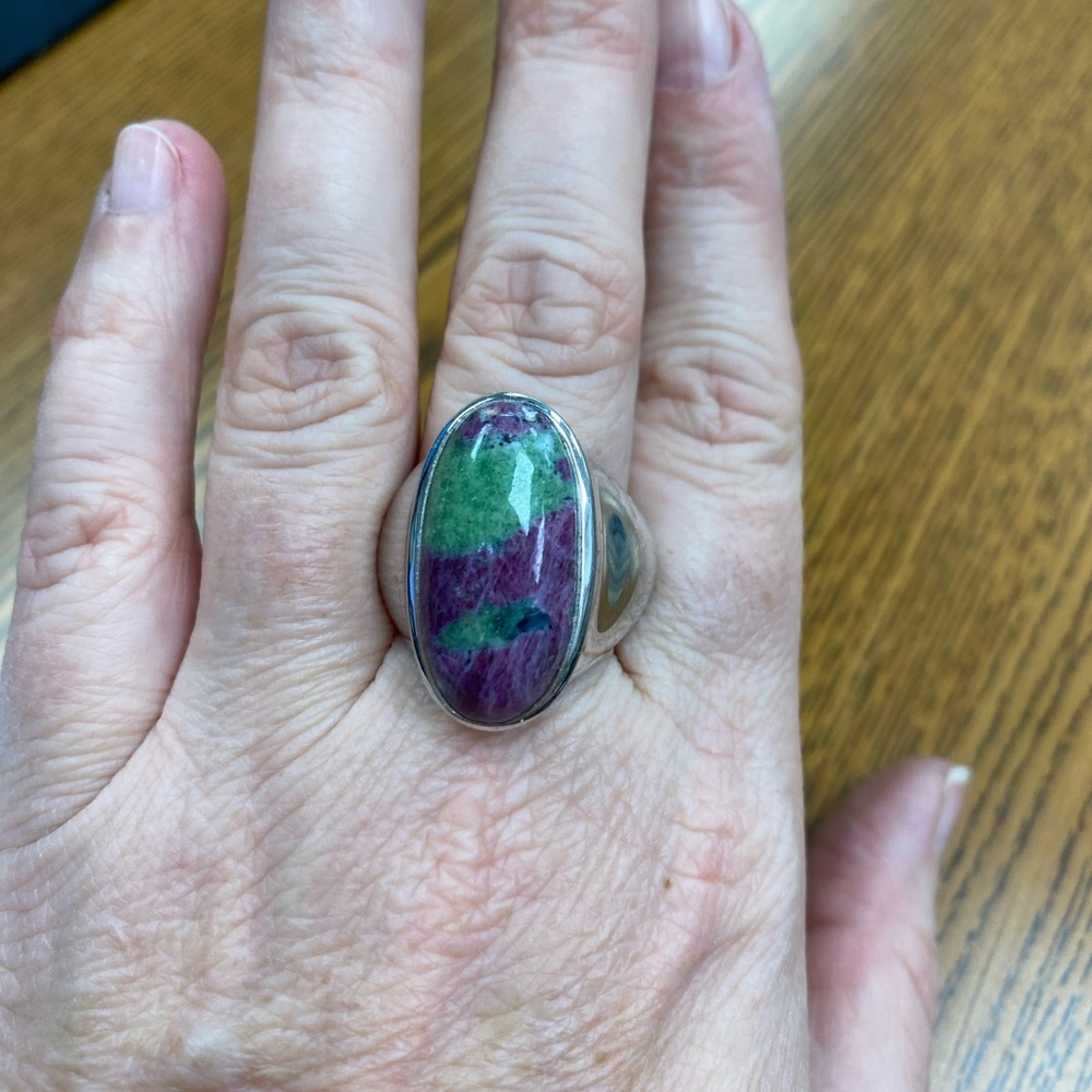 Big Ruby Zoisite Ring - image 1